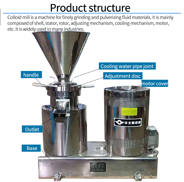 Stainless steel colloid mill