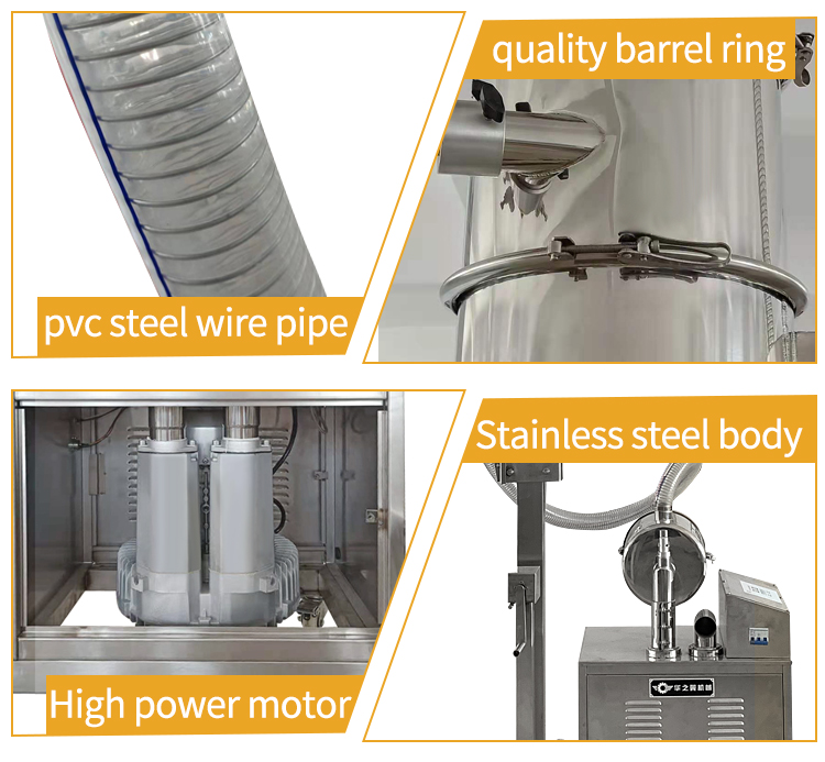 Mobile vacuum feeding machine