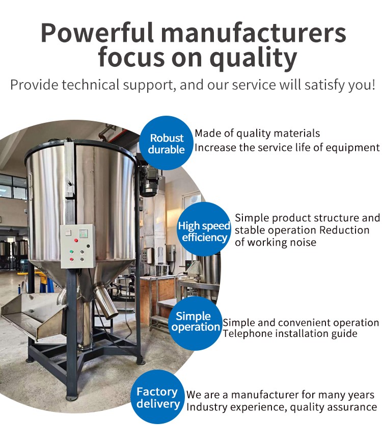 Vertical mixer with drying function