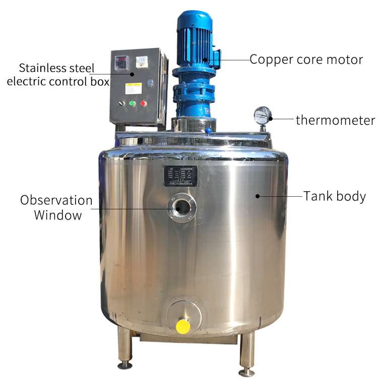 Stainless steel mixing tank