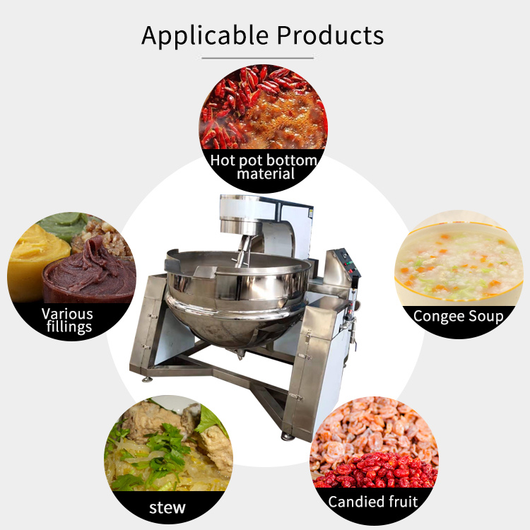 Filling jam boiling pot Filling jam boiling pot