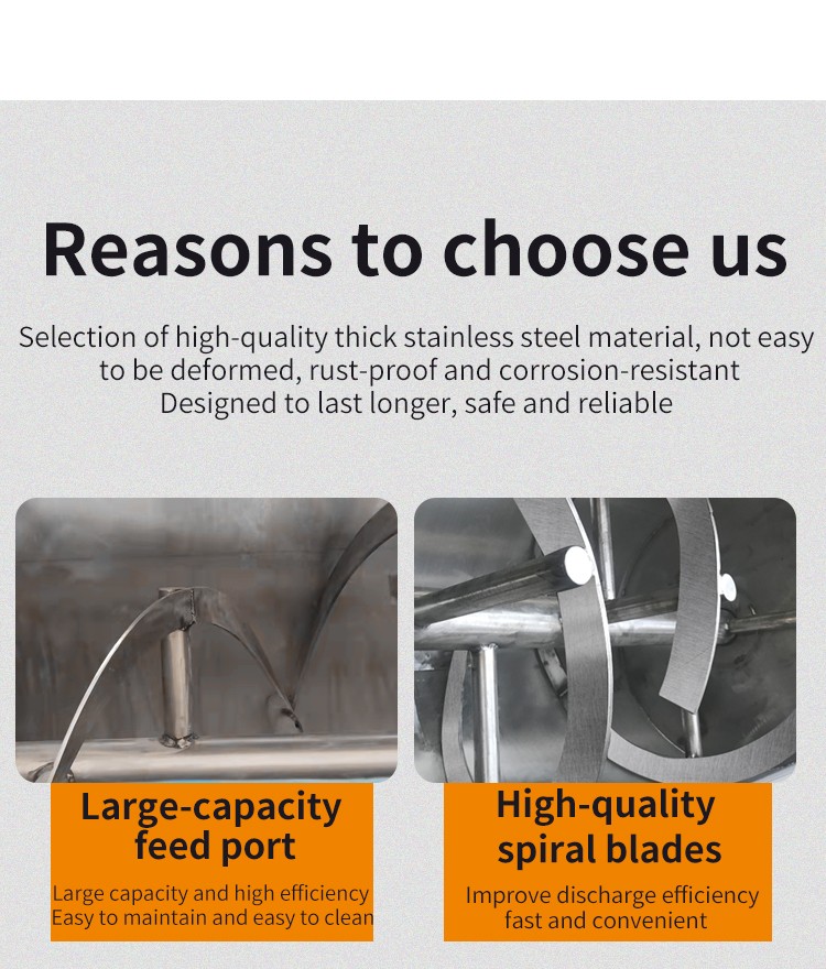 Double screw horizontal mixer Double screw horizontal mixer