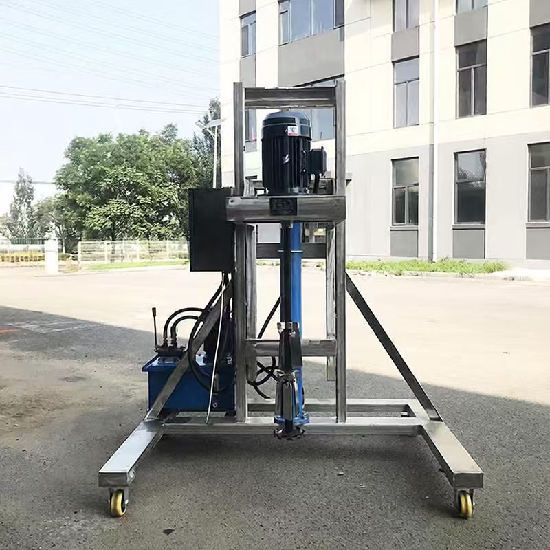 Hydraulic lifting liquid mixer