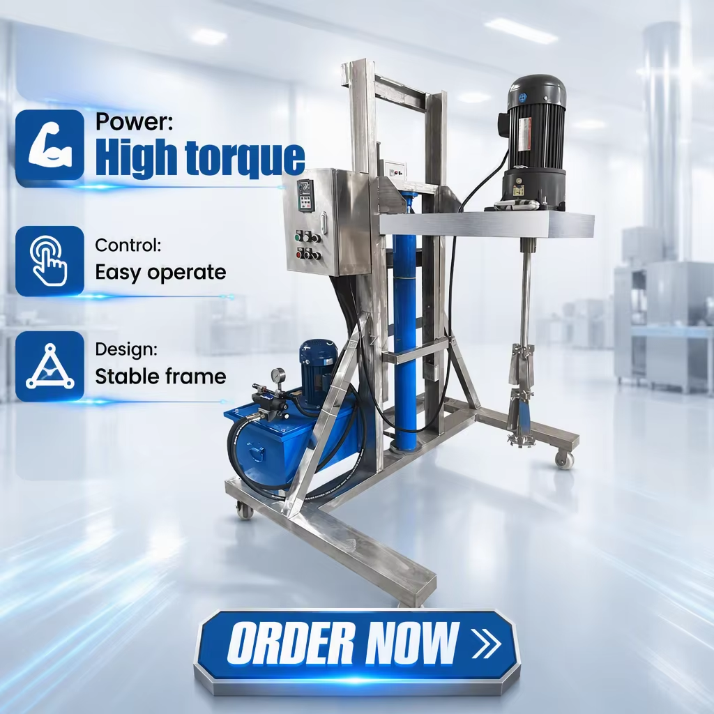 Hydraulic lifting mixer