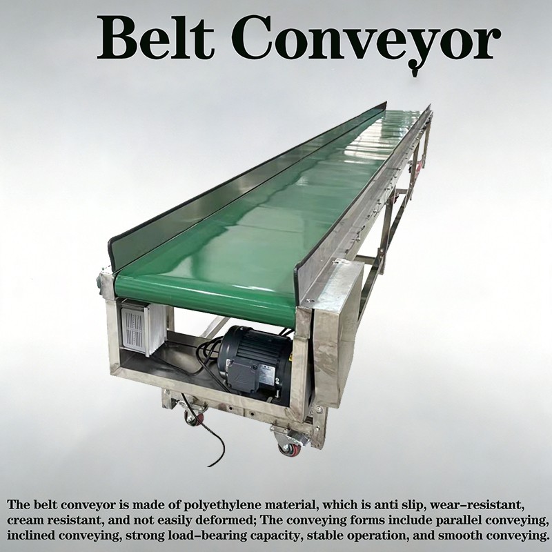 PVC skirt edge baffle belt conveyor