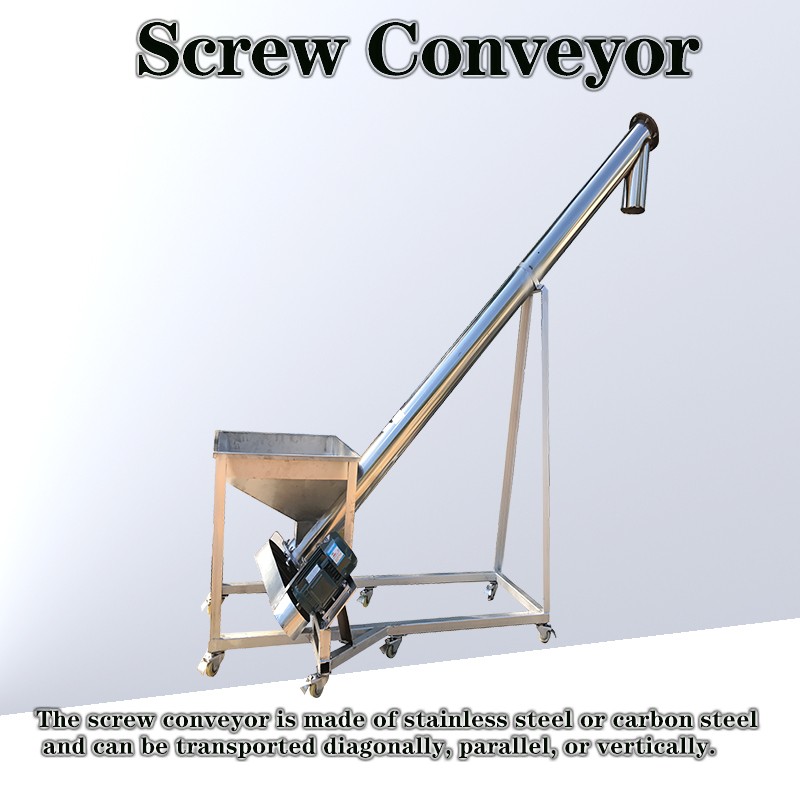 Particle powder screw conveyor