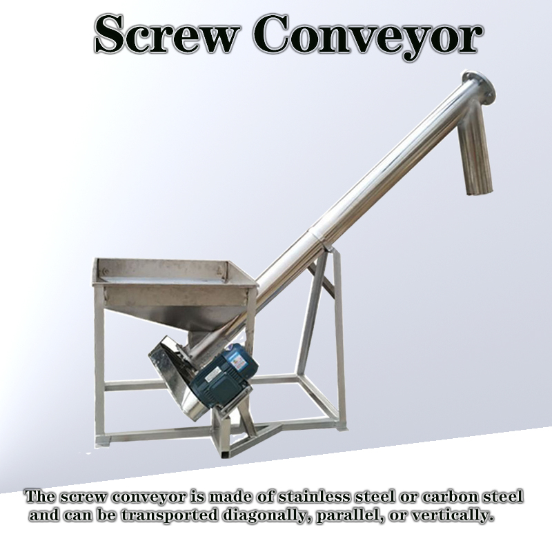Particle powder screw conveyor