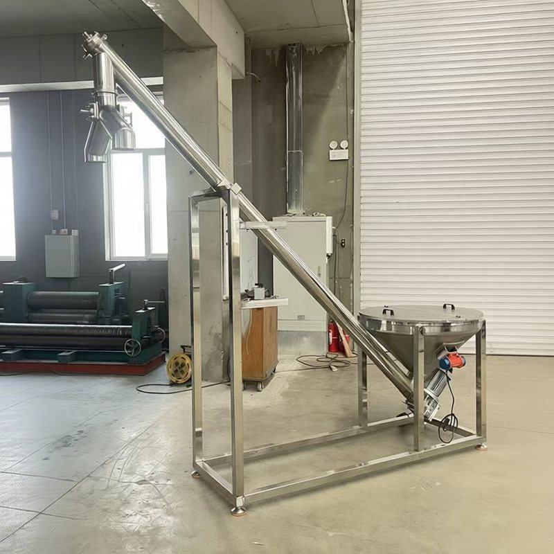 Particle powder screw conveyor
