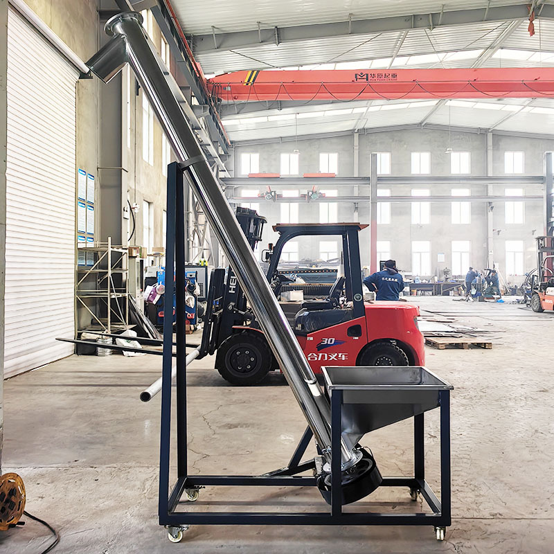 Particle powder screw conveyor