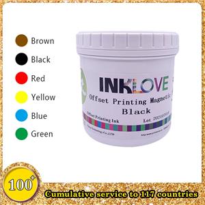 Tinta magnética para impresión en offset