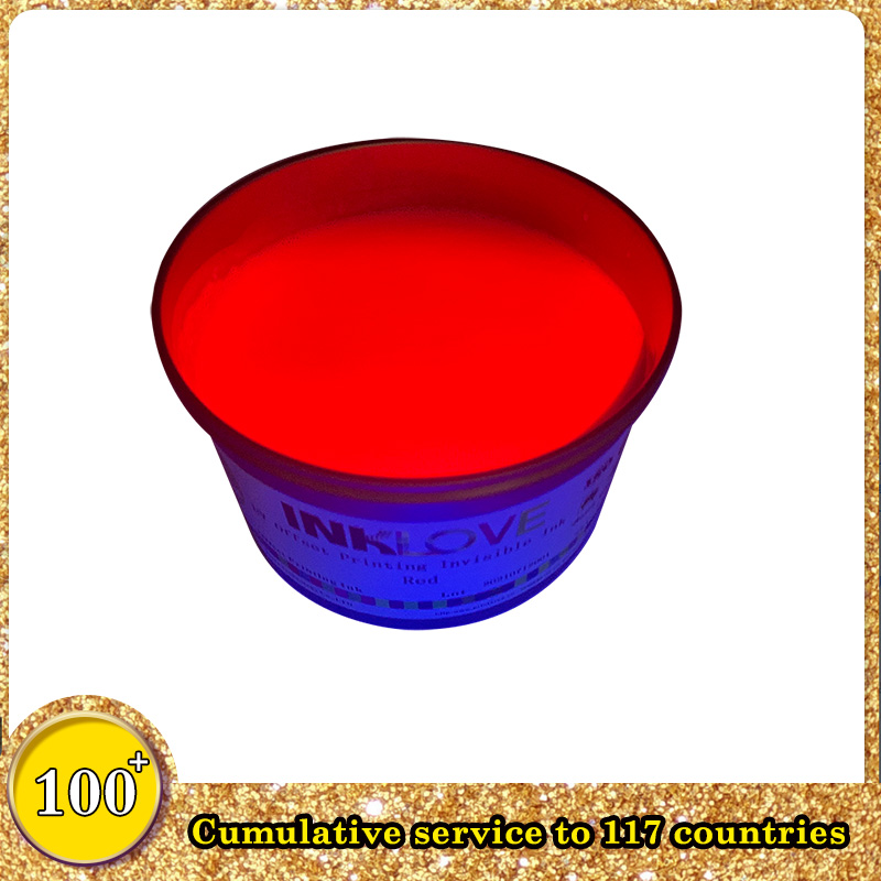 Offset UV Invisible Ink Red Color