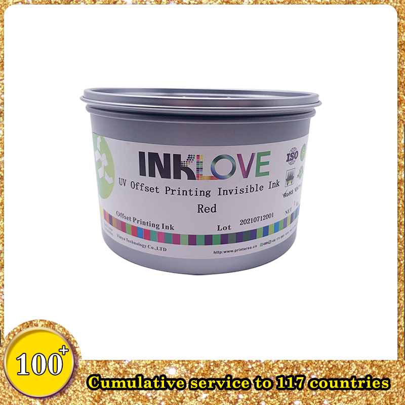 Offset UV Invisible Ink Red Color