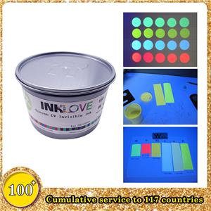 Serigrafi Baskı Güvenliği UV Görünmez Mürekkep, UV Kuru