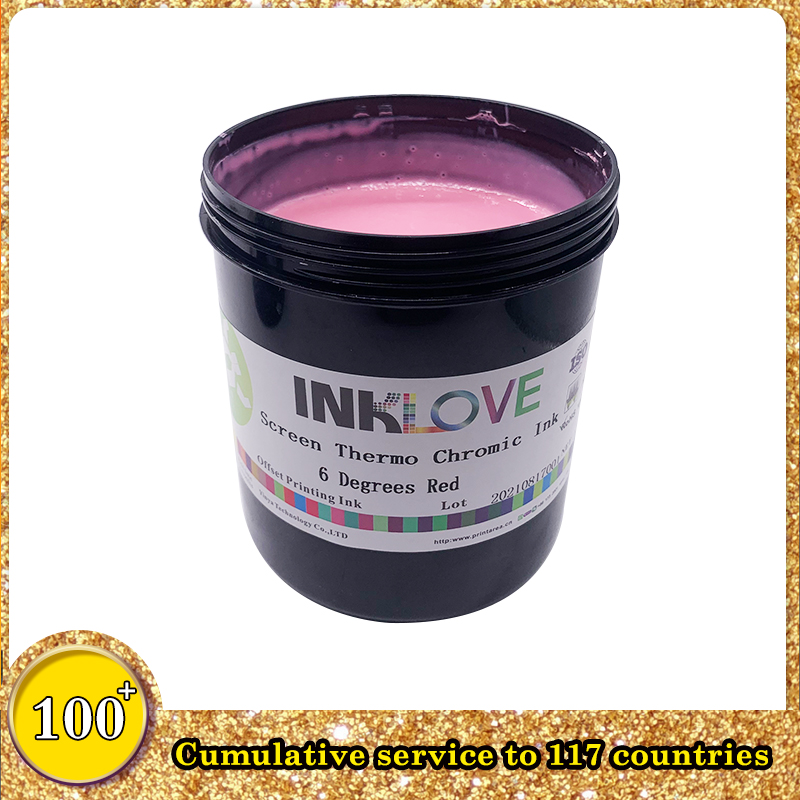 6 ℃ Colorless to Red Screen Print Temperature Sensitive Ink