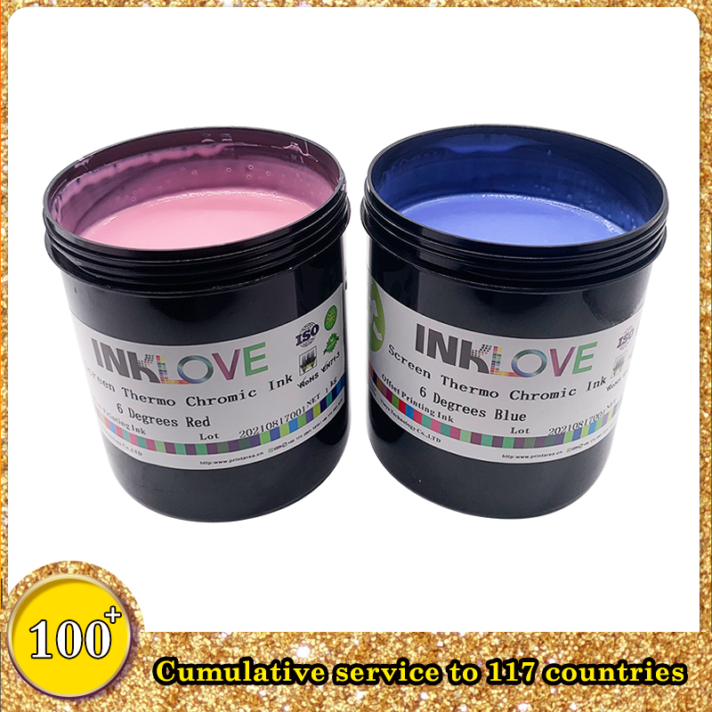 6 ℃ Colorless to Red Screen Print Temperature Sensitive Ink