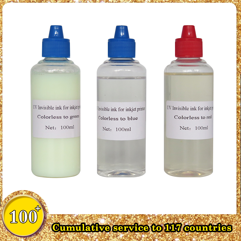 Solvent Based UV Invisible Ink Inkjet Print,Red/Blue/Yellow