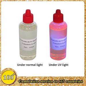 Solvent Bazlı UV Görünmez Mürekkep Püskürtmeli Baskı, Kırmızı/Mavi/Sarı