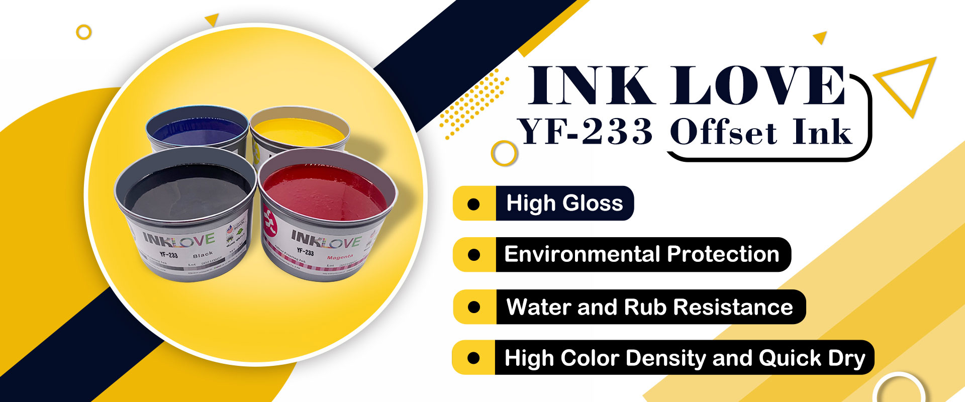 Tinta de impresión offset de alta densidad YF-233