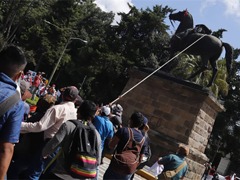 Protests erupted in Guatemala's capital on 