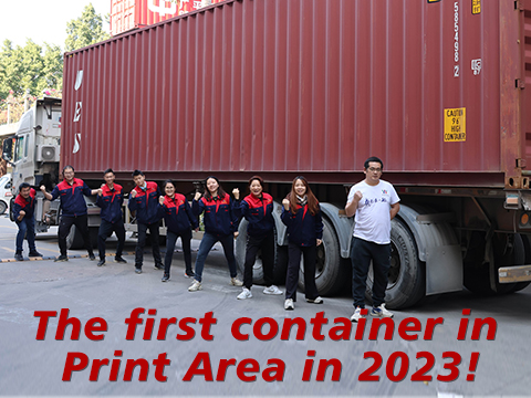 2023'te Baskı Alanı'ndaki ilk konteyner!