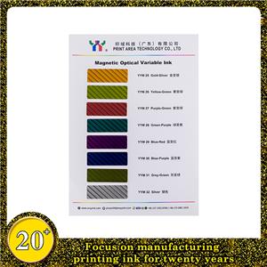 Serigrafi Baskı Optik Değişken Manyetik Mürekkep Mordan Yeşile