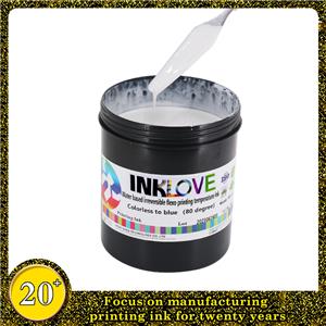 Screen Printing Temperature Change Ink Irreversible 80 degrees Colorless to Blue