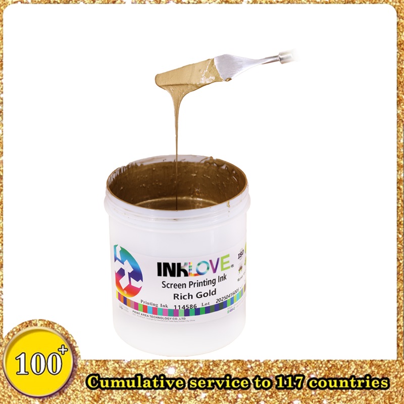 Redish Gold Silk Screen Printing Ink - Vibrant Metallic Effect for Plastic and Paper