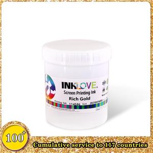 Redish Gold Silk Screen Printing Ink - Vibrant Metallic Effect for Plastic and Paper