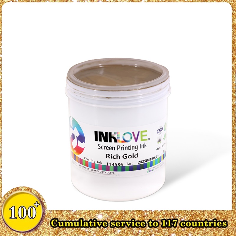 Redish Gold Silk Screen Printing Ink - Vibrant Metallic Effect for Plastic and Paper