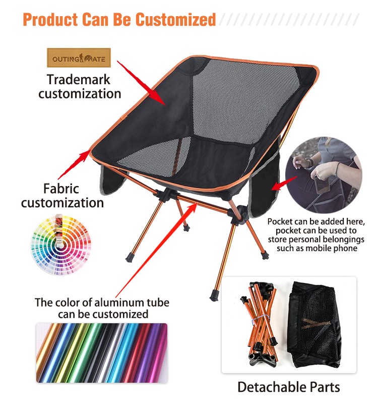 Supply Portable Low Camping Lightweight Hiking Chair Wholesale Factory
