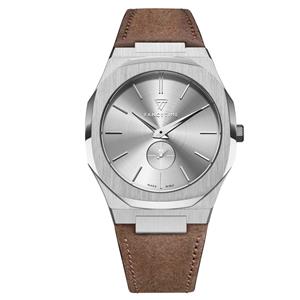 Diamond Analog Leather Men Quartz Watch