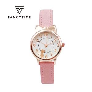 Cat carton design kid watch for girl