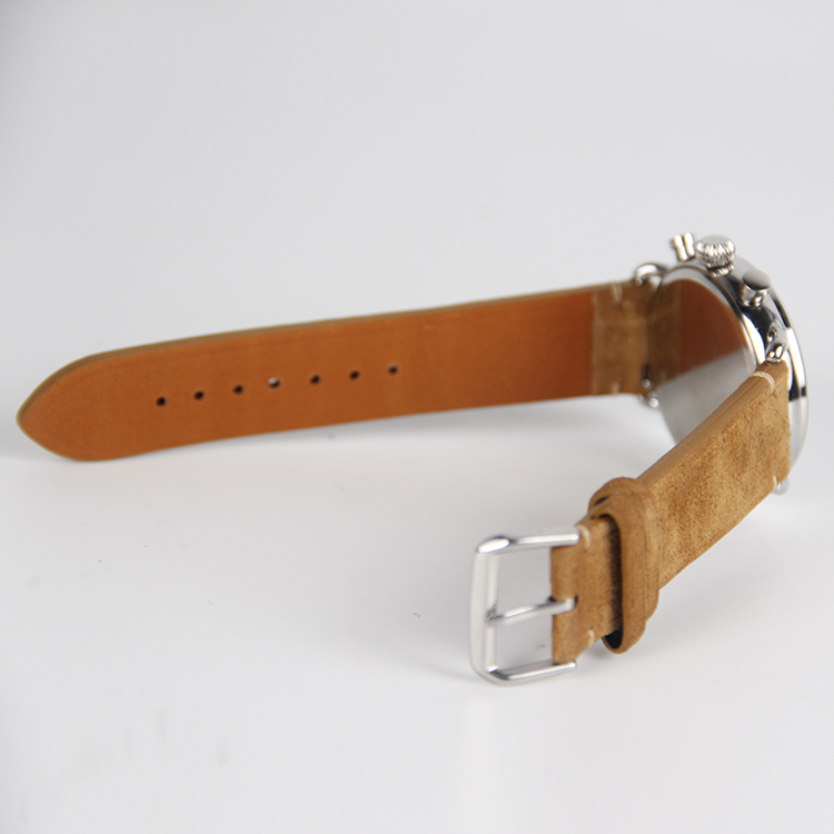 leather analog wrist watch