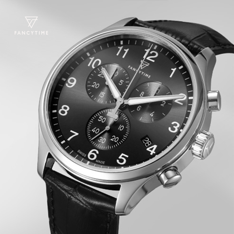 Three-Hand Black Leather chronograph watch Manufacturers, Three-Hand Black Leather chronograph watch Factory, Supply Three-Hand Black Leather chronograph watch