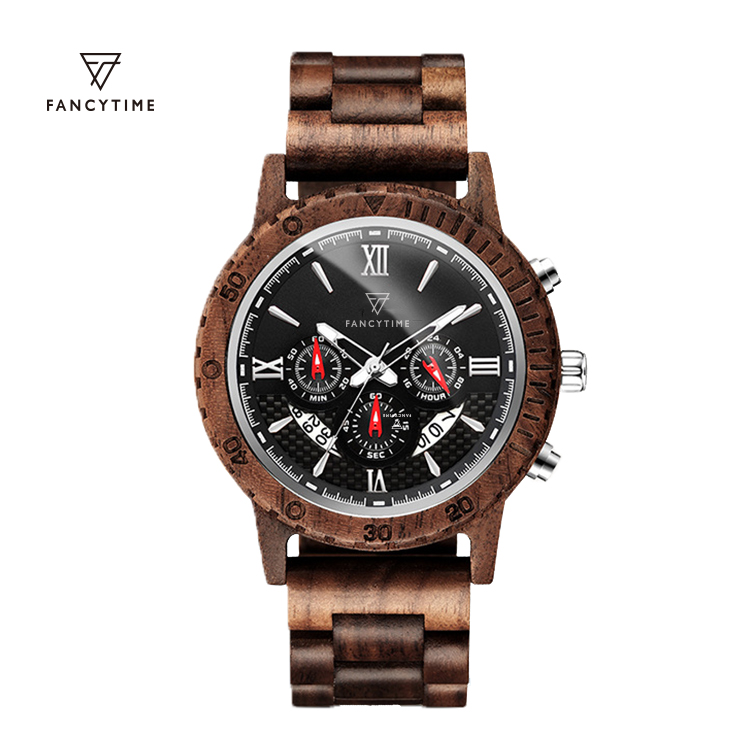 Men Bamboo Quartz Wrist Watch