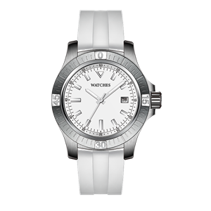 Silicone strap steel men quartz watch