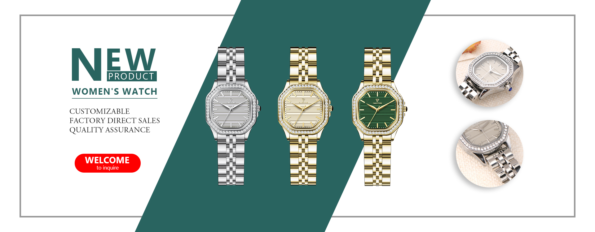 Montre élégante en alliage pour femme