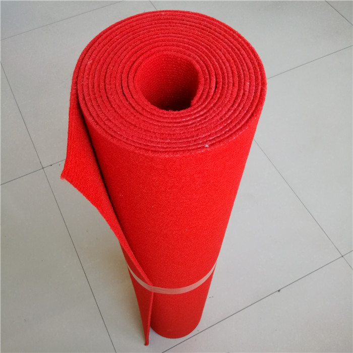 Needle Punched Polyester Non Woven Red Carpet