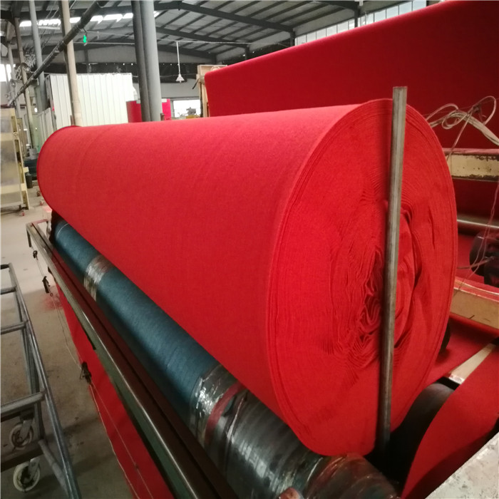 Needle Punched Polyester Non Woven Red Carpet