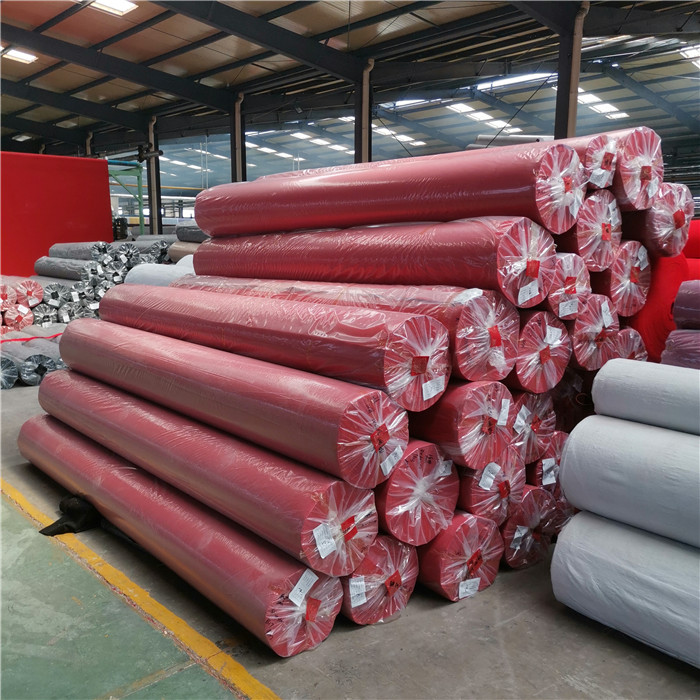 Needle Punched Polyester Non Woven Red Carpet