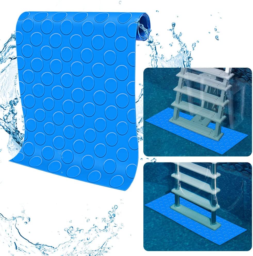 Swimming Pool Ladder Mat Pool Ladder Mat for Above Ground Inground Inflatable Pools - Pool Ladder Pad - Pool Step Mat - Pool Liner Protection Cushion