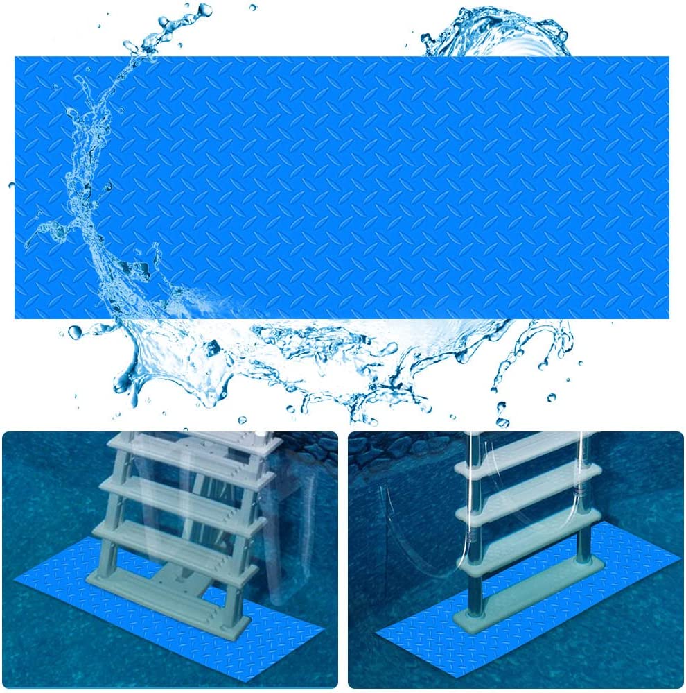 2 Rolls Swimming Pool Ladder Mat, Swimming Pool Ladder Mat Protective Swimming Pool Step Pad for Cushion Between Your Ladder or Step & The Pool Liner