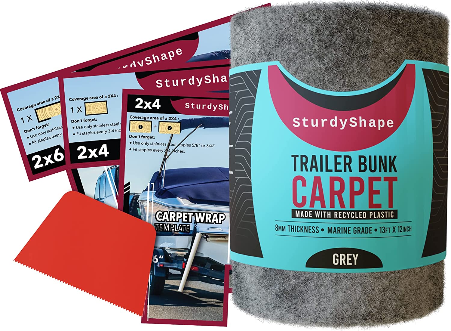 Carpet by the Foote, 20oz Boat Trailer Bunk Carpet, Trailer Guide Carpet, Marine Carpet, Boat Carpet, Bunk Padding