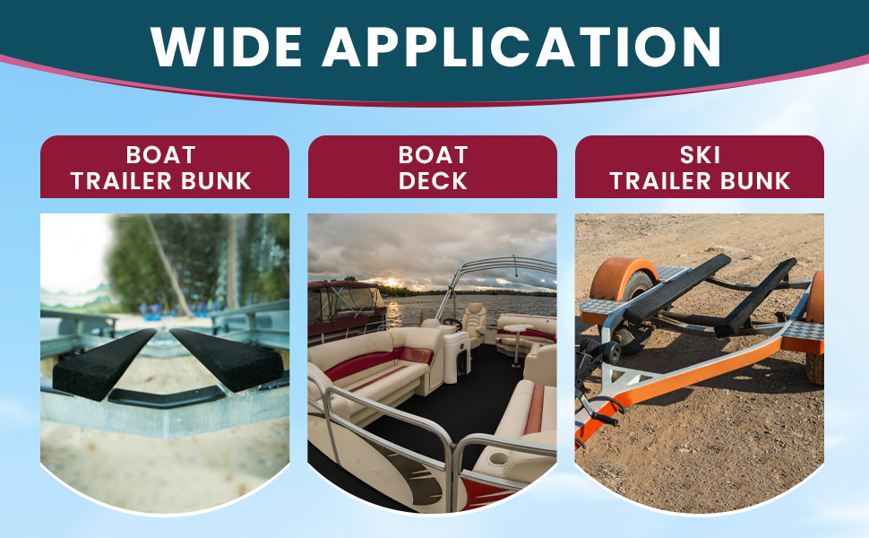 Premium Boat Trailer bunk Carpet Kit -The Marine Carpet Boat bunk Board Carpet Boat bunk Carpet, Jet ski bunk Boat Trailer Carpet