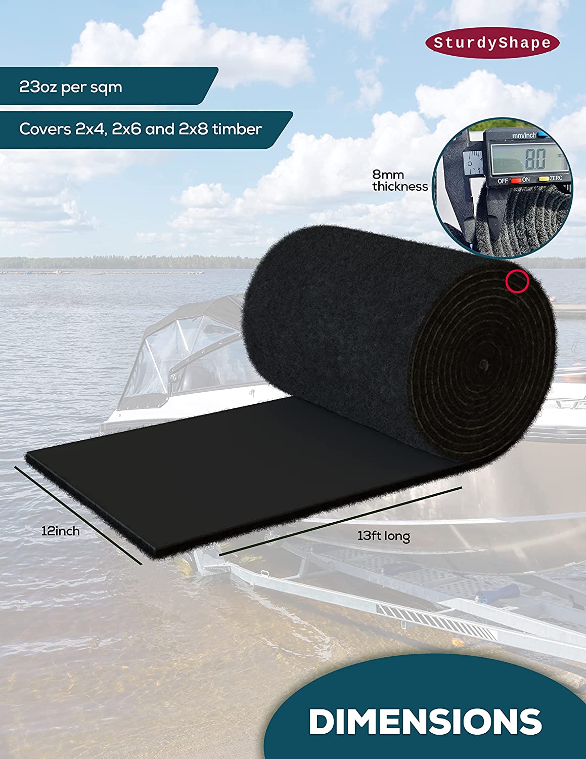 Premium Boat Trailer bunk Carpet Kit -The Marine Carpet Boat bunk Board Carpet Boat bunk Carpet, Jet ski bunk Boat Trailer Carpet