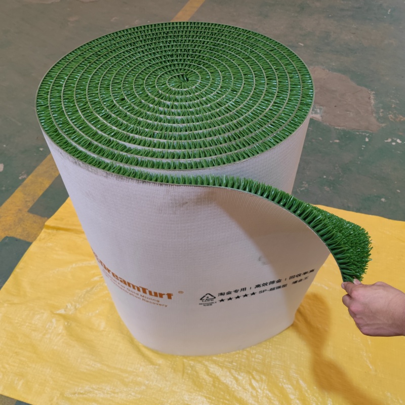 river sand off gold prospecting mat