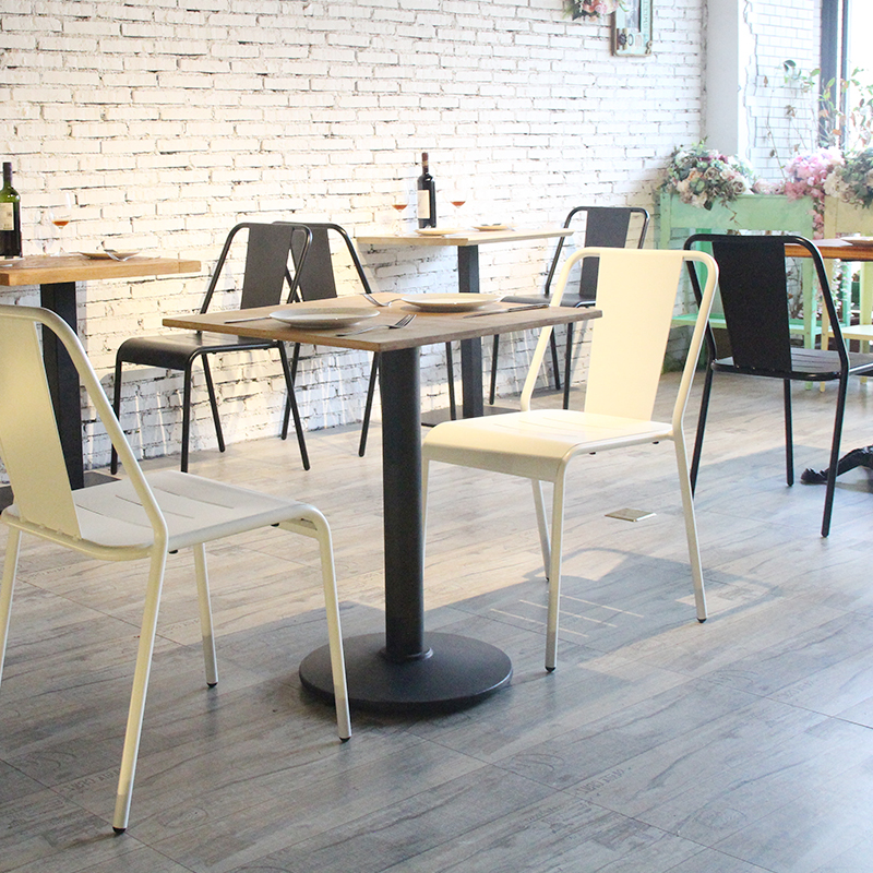Nordic Stackable Restaurant Bistro Dining Aluminium Chair