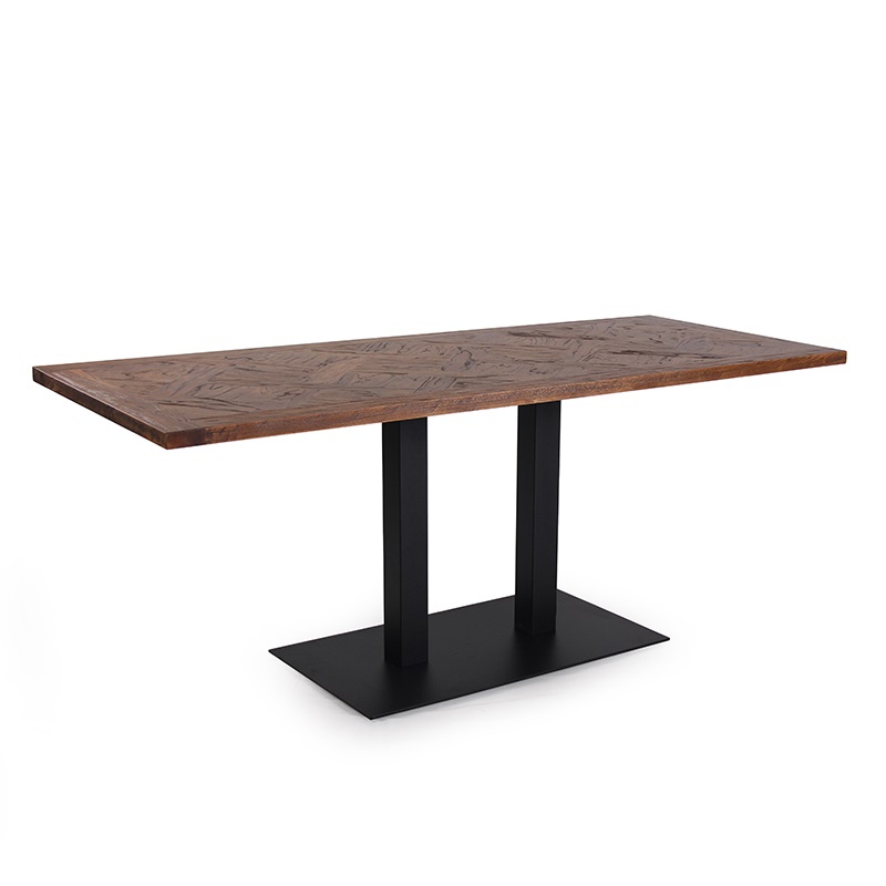 Black Cast Iron Two Legs Table Base For Restaurant Cafe Bar