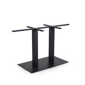 Tischgestell aus schwarzem Gusseisen mit zwei Beinen für Restaurant, Café, Bar