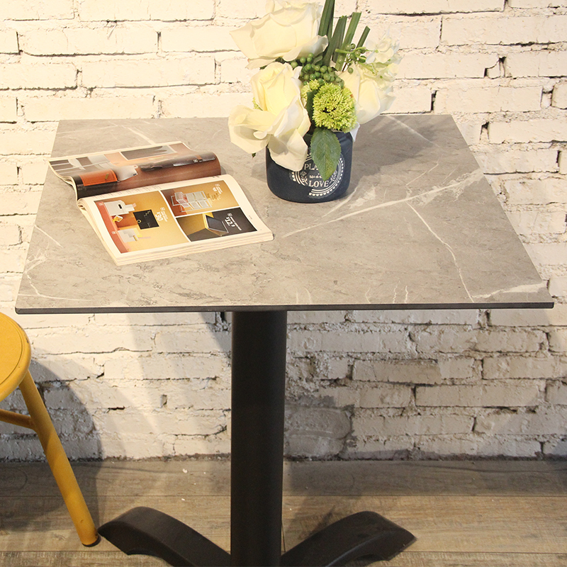Tablero de mesa HPL cuadrado de restaurante de café industrial de tamaño personalizado
